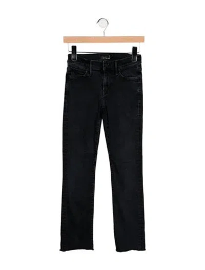 Pre-owned Mother Mid-rise Straight Leg Jeans In Black