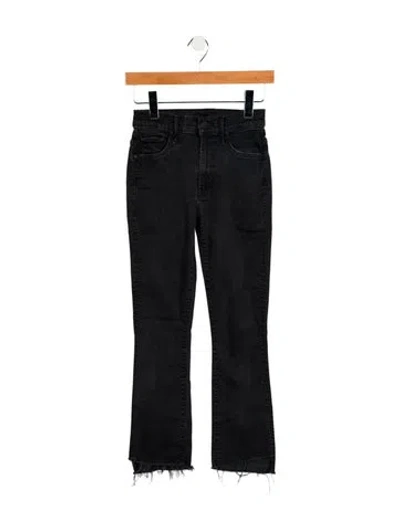 Pre-owned Mother Mid-rise Straight Leg Jeans In Black