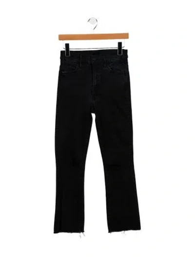 Pre-owned Mother Mid-rise Straight Leg Jeans In Black