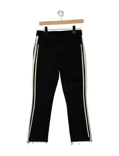 Pre-owned Mother Mid-rise Straight Leg Jeans In Black