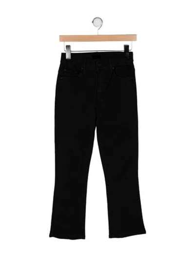 Pre-owned Mother Mid-rise Straight Leg Jeans In Black