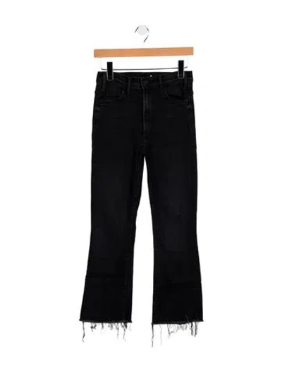 Pre-owned Mother Mid-rise Straight Leg Jeans In Black