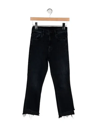 Pre-owned Mother Mid-rise Straight Leg Jeans In Black