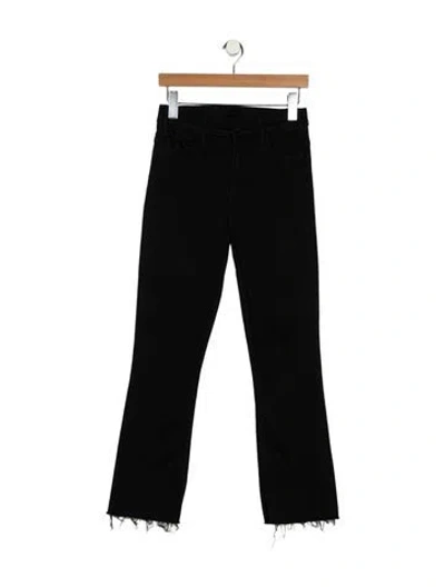 Pre-owned Mother Mid-rise Straight Leg Jeans In Black