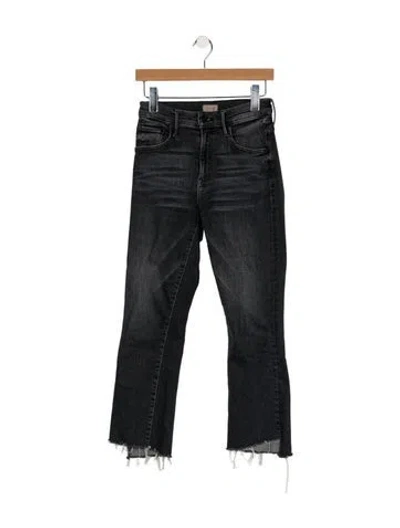 Pre-owned Mother Mid-rise Straight Leg Jeans In Black