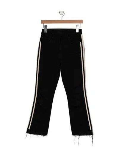 Pre-owned Mother Mid-rise Straight Leg Jeans In Black