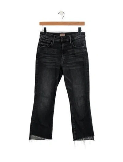 Pre-owned Mother Mid-rise Straight Leg Jeans In Black