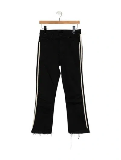 Pre-owned Mother Mid-rise Straight Leg Jeans In Black