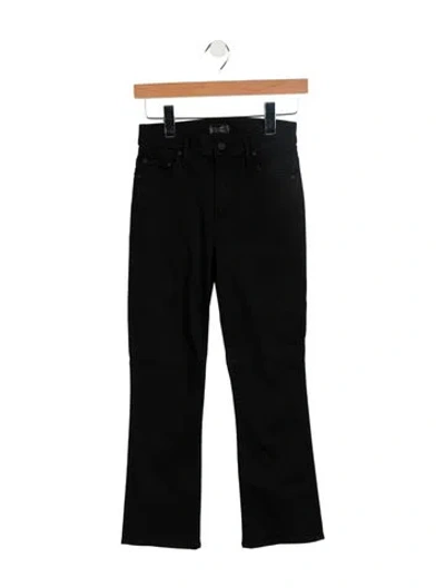 Pre-owned Mother Mid-rise Straight Leg Jeans In Black