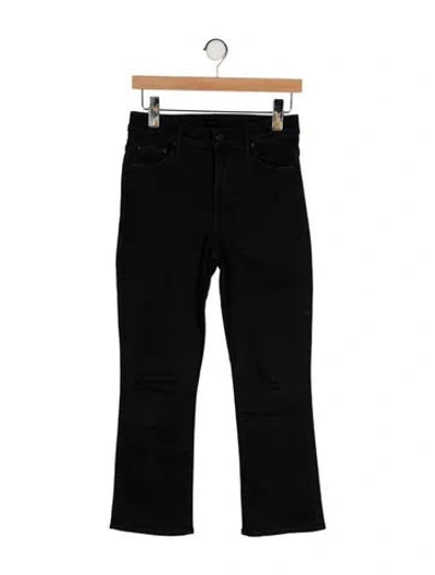 Pre-owned Mother Mid-rise Straight Leg Jeans In Black