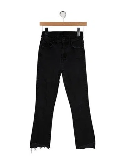 Pre-owned Mother Mid-rise Straight Leg Jeans In Black