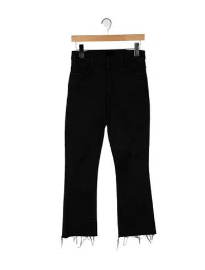 Pre-owned Mother Mid-rise Straight Leg Jeans In Black