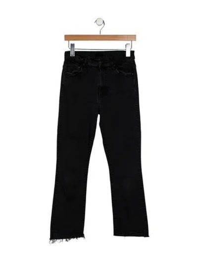 Pre-owned Mother Mid-rise Straight Leg Jeans In Black