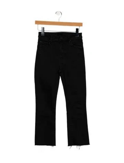 Pre-owned Mother Mid-rise Straight Leg Jeans In Black
