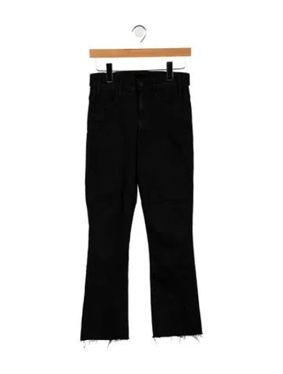 Pre-owned Mother Mid-rise Straight Leg Jeans In Black