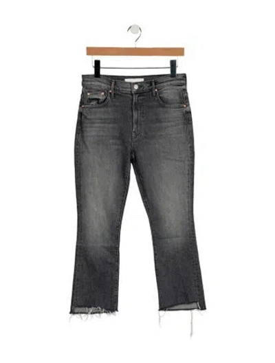 Pre-owned Mother Mid-rise Straight Leg Jeans In Black
