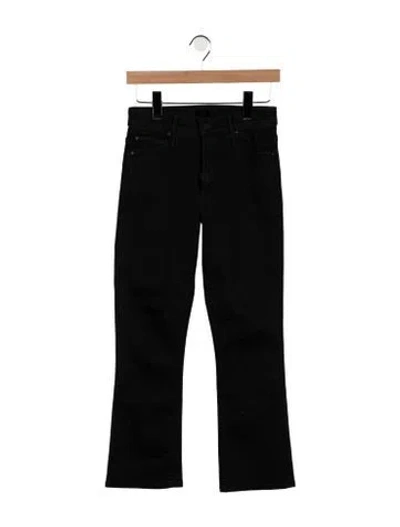Pre-owned Mother Mid-rise Straight Leg Jeans In Black