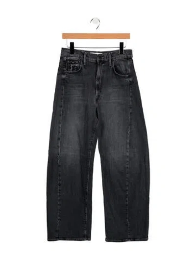 Pre-owned Mother Mid-rise Straight Leg Jeans In Black