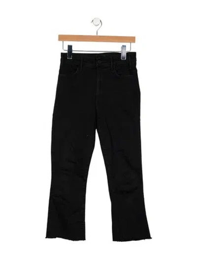 Pre-owned Mother Mid-rise Straight Leg Jeans In Black