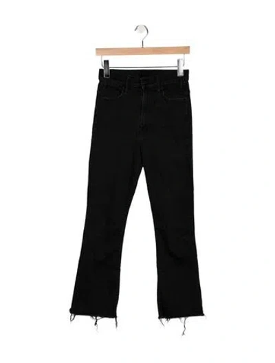 Pre-owned Mother Mid-rise Straight Leg Jeans In Black