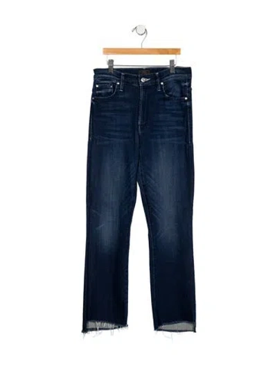Pre-owned Mother Mid-rise Straight Leg Jeans In Blue