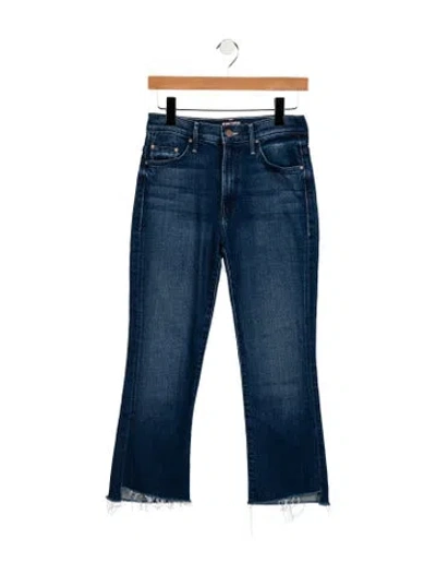Pre-owned Mother Mid-rise Straight Leg Jeans In Blue