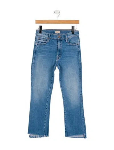 Pre-owned Mother Mid-rise Straight Leg Jeans In Blue