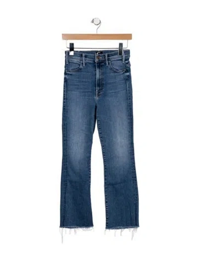 Pre-owned Mother Mid-rise Straight Leg Jeans In Blue
