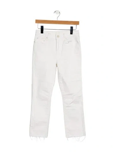 Pre-owned Mother Mid-rise Straight Leg Jeans In Blue