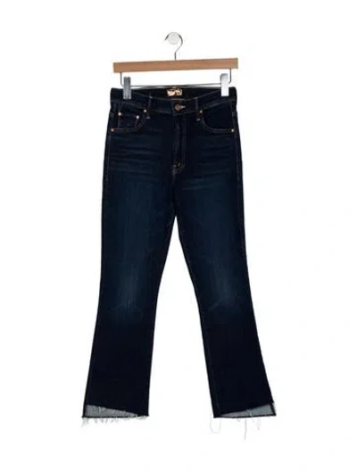 Pre-owned Mother Mid-rise Straight Leg Jeans In Blue