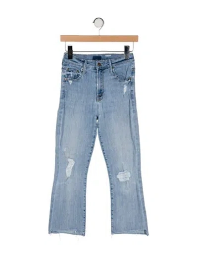 Pre-owned Mother Mid-rise Straight Leg Jeans In Blue