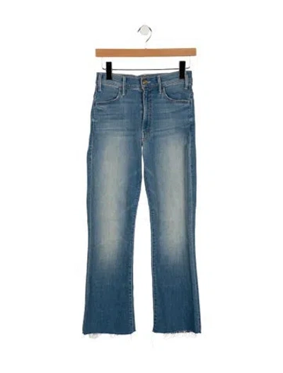 Pre-owned Mother Mid-rise Straight Leg Jeans In Blue