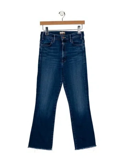 Pre-owned Mother Mid-rise Straight Leg Jeans In Blue