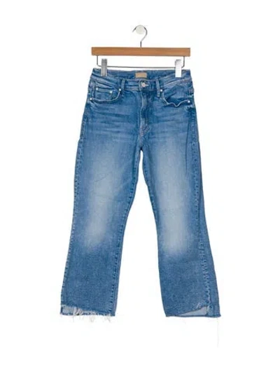 Pre-owned Mother Mid-rise Straight Leg Jeans In Blue