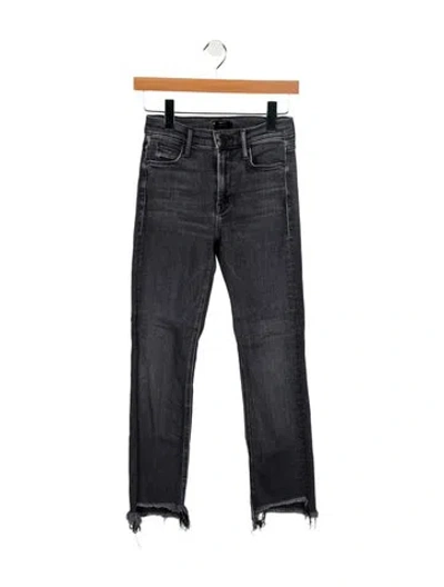 Pre-owned Mother Mid-rise Straight Leg Jeans In Blue