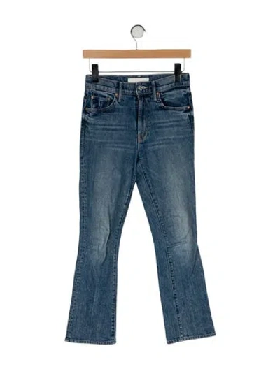 Pre-owned Mother Mid-rise Straight Leg Jeans In Blue