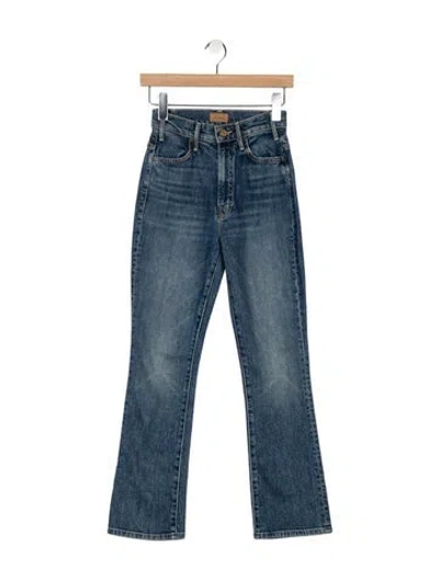 Pre-owned Mother Mid-rise Straight Leg Jeans In Blue