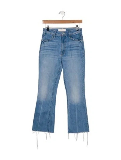Pre-owned Mother Mid-rise Straight Leg Jeans In Blue