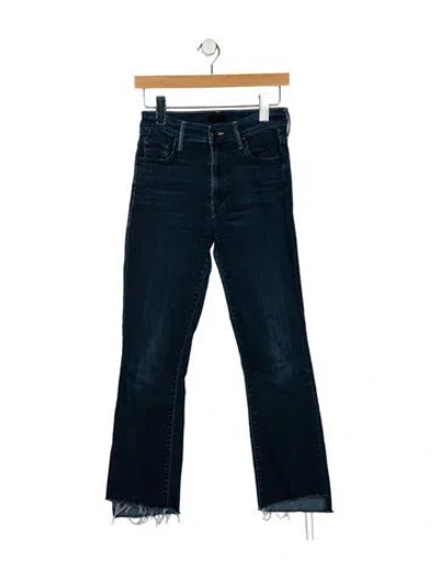 Pre-owned Mother Mid-rise Straight Leg Jeans In Blue