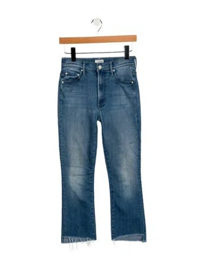 Pre-owned Mother Mid-rise Straight Leg Jeans In Blue