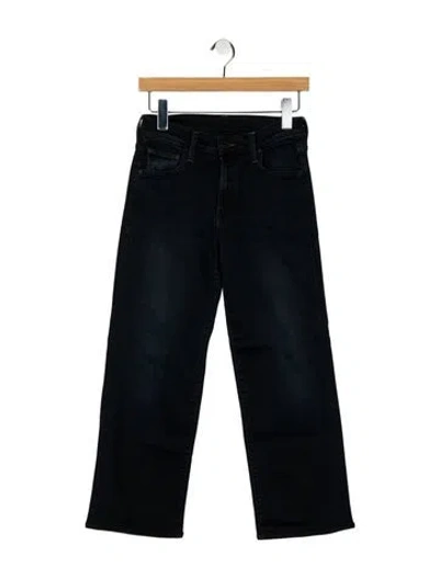 Pre-owned Mother Mid-rise Straight Leg Jeans In Blue