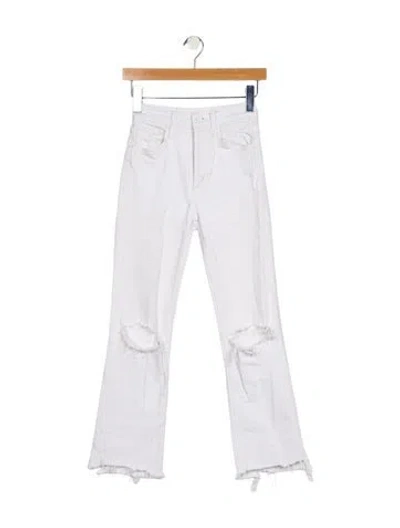 Pre-owned Mother Mid-rise Straight Leg Jeans In Blue