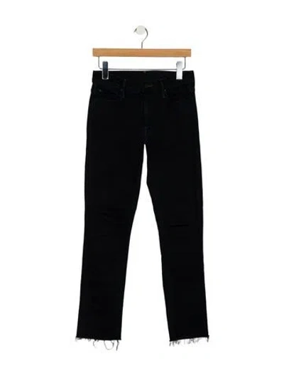 Pre-owned Mother Mid-rise Straight Leg Jeans In Blue