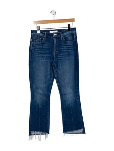 Pre-owned Mother Mid-rise Straight Leg Jeans In Blue
