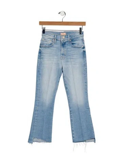 Pre-owned Mother Mid-rise Straight Leg Jeans In Blue