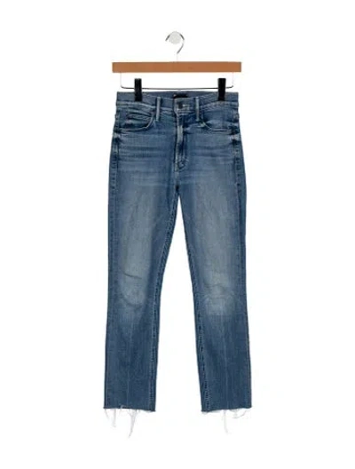 Pre-owned Mother Mid-rise Straight Leg Jeans In Blue