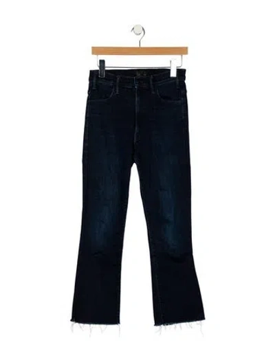 Pre-owned Mother Mid-rise Straight Leg Jeans In Blue