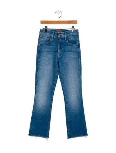 Pre-owned Mother Mid-rise Straight Leg Jeans In Blue