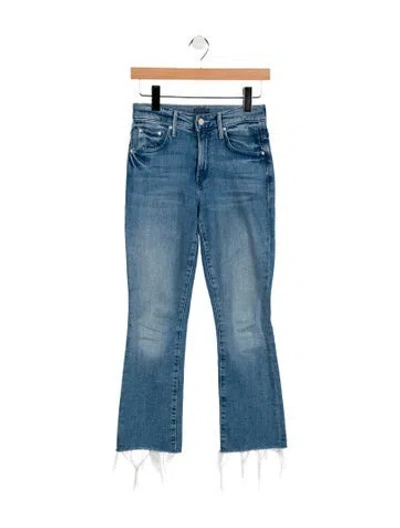 Pre-owned Mother Mid-rise Straight Leg Jeans In Blue