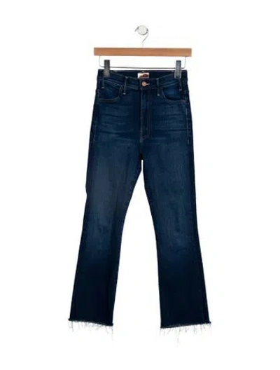Pre-owned Mother Mid-rise Straight Leg Jeans In Blue